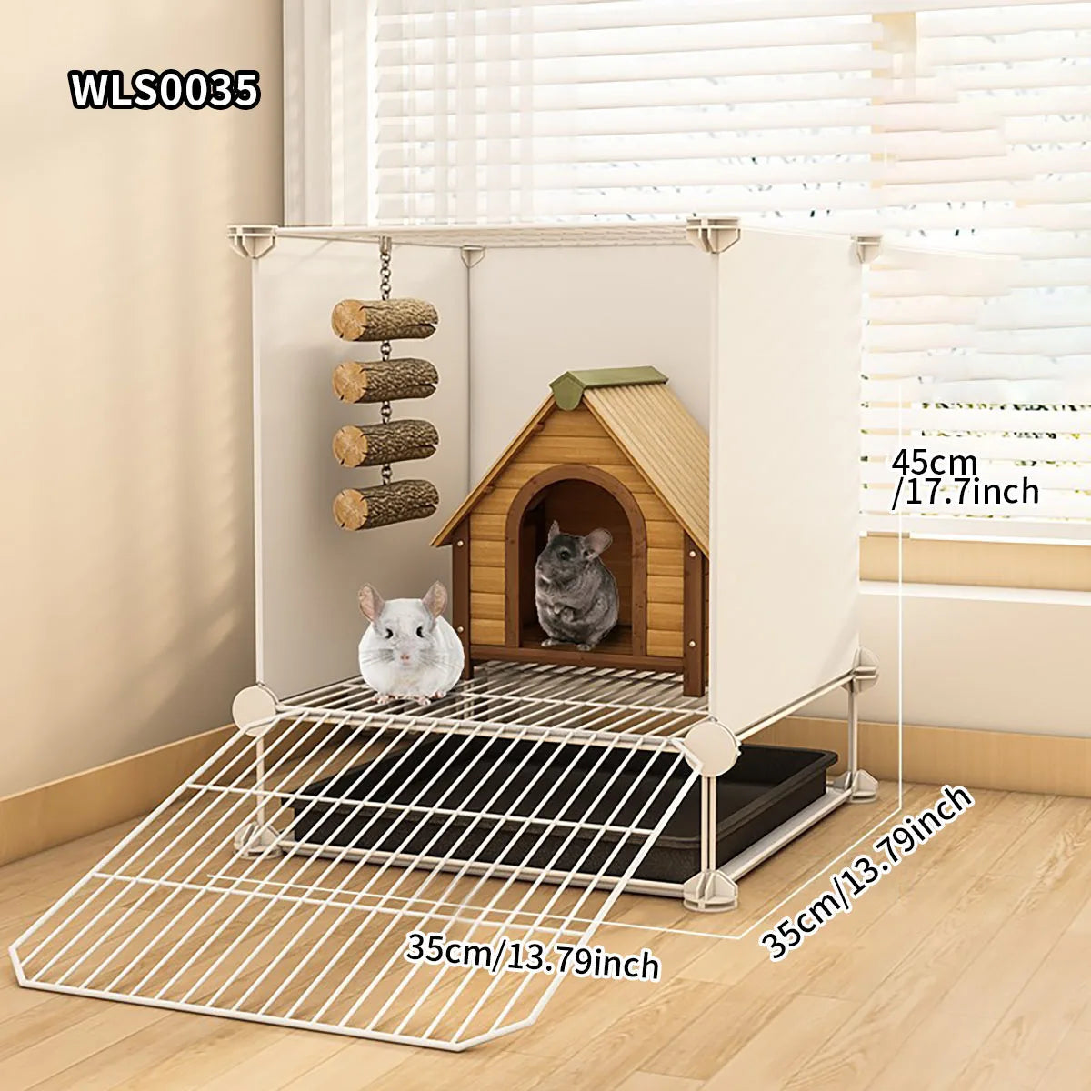 Small Animal Cage for Home Use with Toilet, Large Rabbit Cage, Sugar Glider Breeding Squirrel Cage with Tray