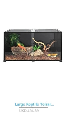 Reptile Terrarium PC Tank Starter Kit 15.6x8x10 inch Anti Breakage Amphibians Habitat Ventilation Kit Starter Accessories