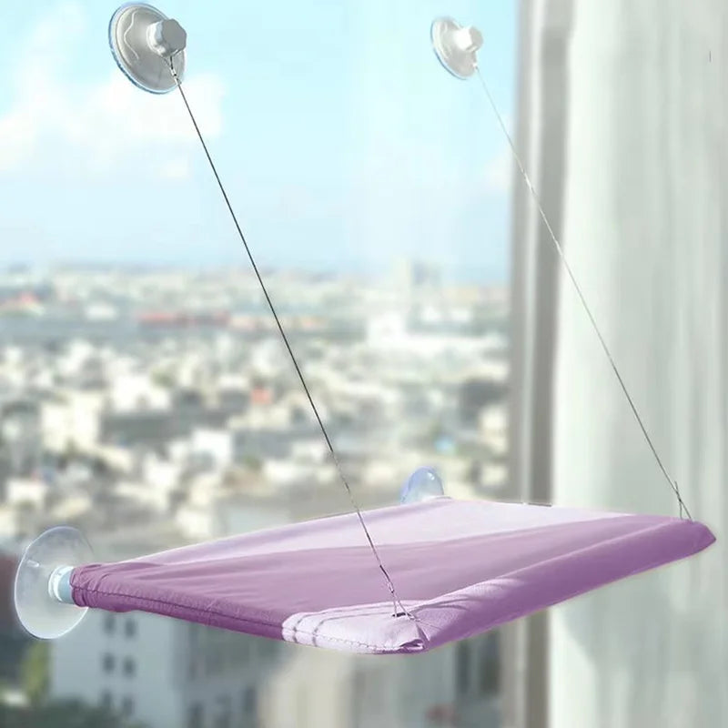 Winter Cat Window Hanging Hammock Bed Suction Cup Space Saving All Seasons Easy Install Pet Bed Cat Climbing Frame