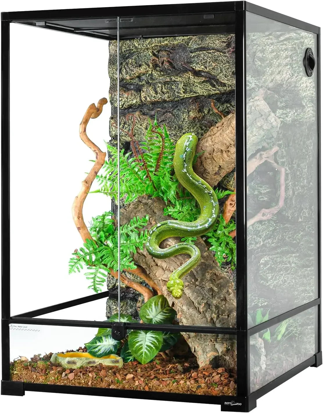 Special Offers 90 Gallon Reptile Terrarium with Front Opening Door and Top Screen Ventilation Easy Assembly Reptile Habitat