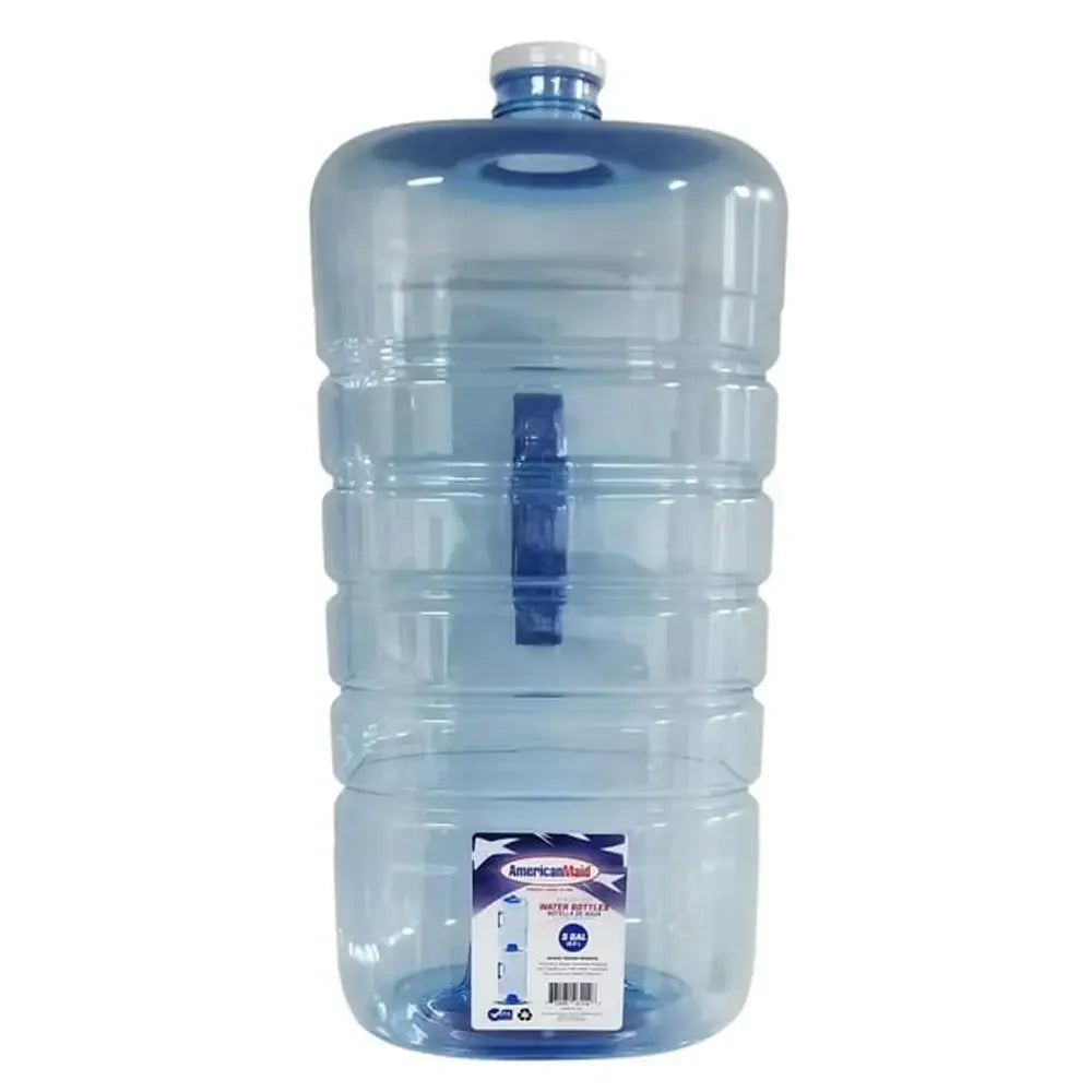 Stackable 5 Gallon Water Bottle with Easy Carry Handle BPA Free Durable Material Screw Cap 640oz Capacity Home Office School Barn
