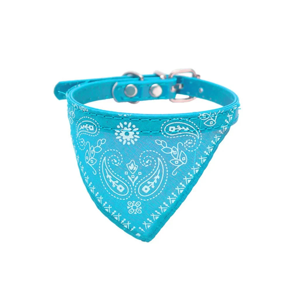 Cute Printed Bandana Cat Collar Puppy Dog Cat Scarf Collar Adjustable Triangular Pet Bandana Collar for Kittens Small Animals
