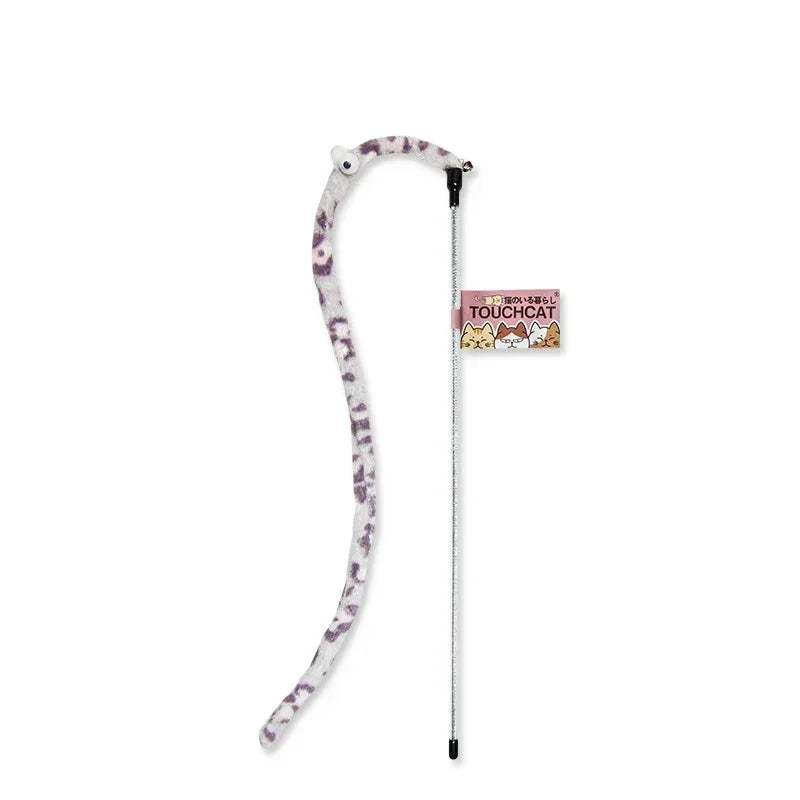 Pet Cat Toy Feather Cat Teaser Wand Cat Interactive Toys Caterpillar Colorful Rod Teaser Wand Supplies Accessory