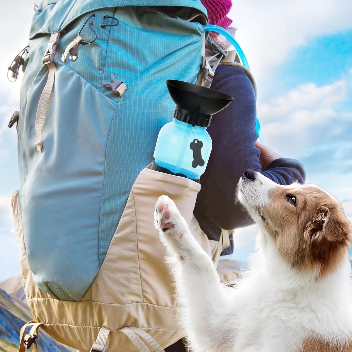 Dog Water Bottle, Portable Travel Water Bottle Dispenser For Dogs - Cats & Kitten Puppies Outdoor Travel Water Bottle Bowl,