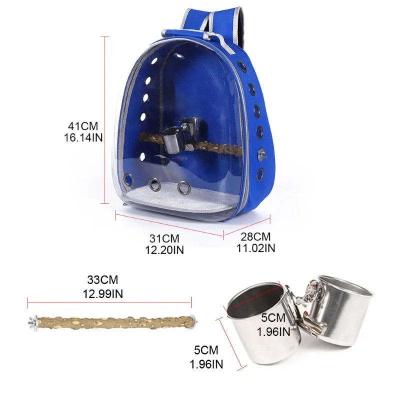 Bird Parrot Backpack Carrier Bubble Bag Small Dog Cat Space Capsule Pet Carrier for Hiking Outing Backpack Pet Bird Supplies