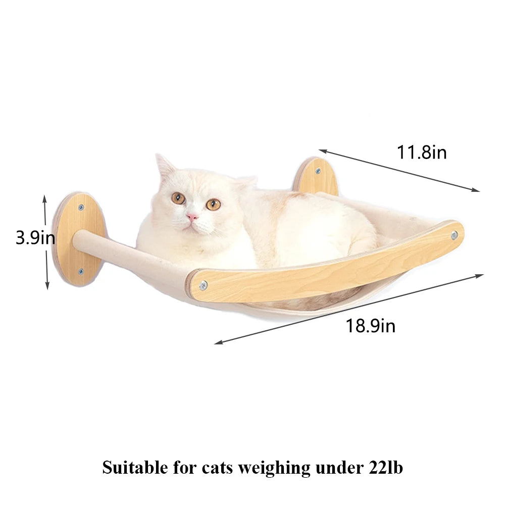 Cat Climbing Shelf Wall Mounted Four Step Stairway With Sisal Scratching Post Cats Tree Tower Platform Jumping Pet Furniture