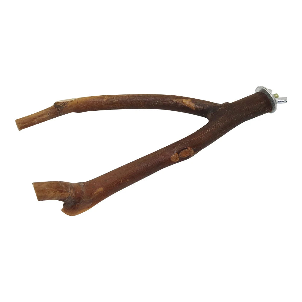 1 Pc Pet Bird Tree Fork Stand 15cm Parrot Log Branch Stand Bird Toy Hamster Small Animal Perch Bird Stand Natural Accessories