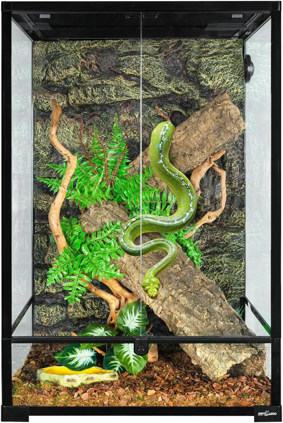 Special Offers 90 Gallon Reptile Terrarium with Front Opening Door and Top Screen Ventilation Easy Assembly Reptile Habitat