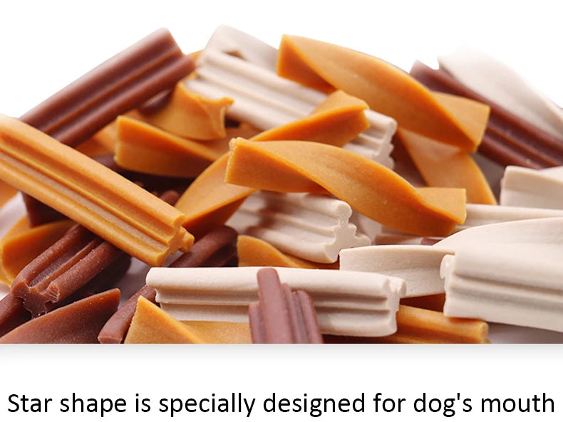 Dog Snacks Teething Stick 120g Mixed Flavor Tooth Cleaning Bone Easy To Carry Adult Dogs Puppy Training Reward Pet Snacks Food