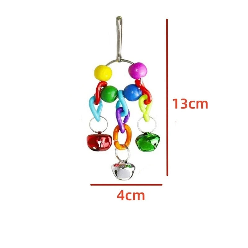 Bird and Parrot Toys Swing Bird Cage Decoration Mirror Staircase Wind Chimes Bird Accessories Toys for Birds