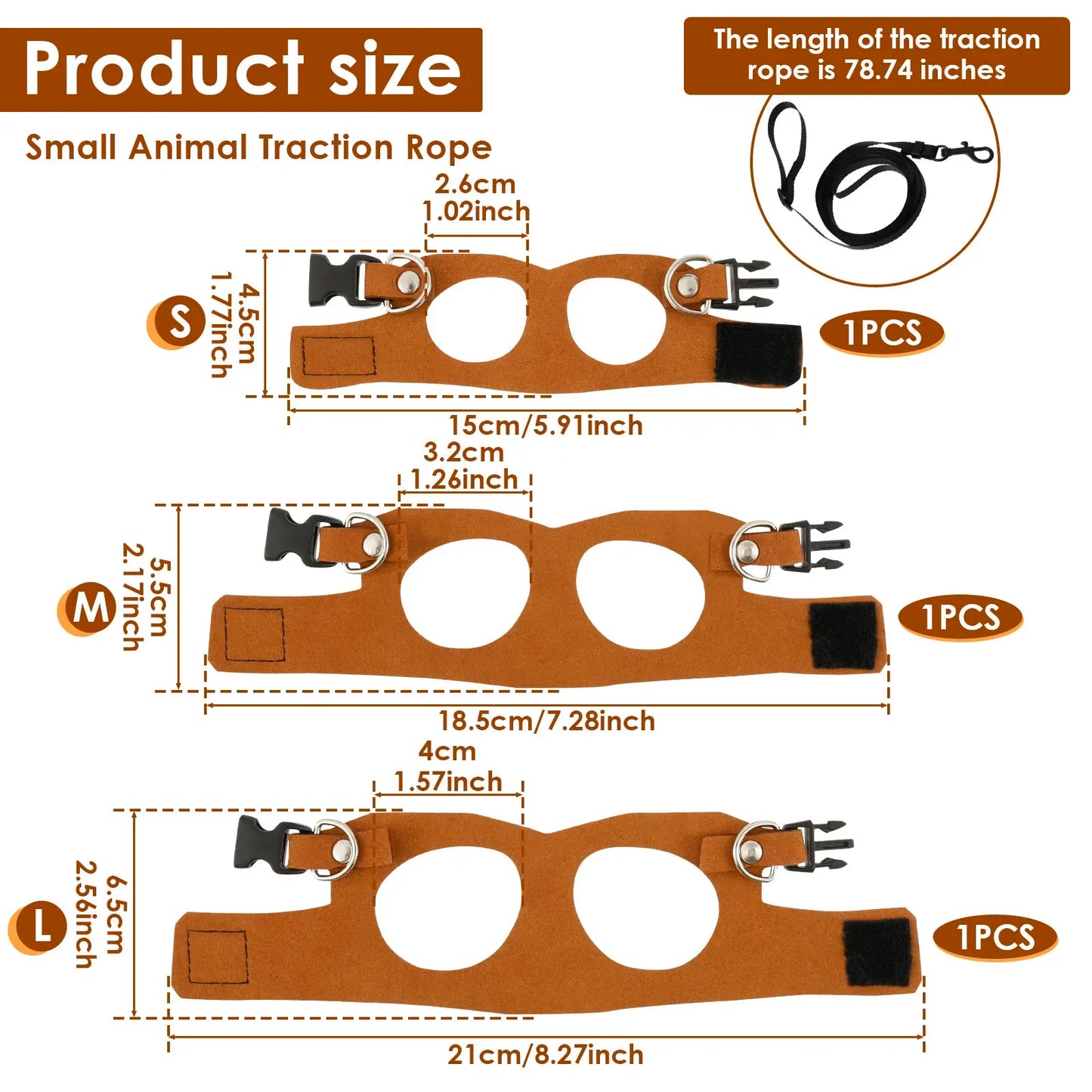 3Pcs Lizard Leash Harness Adjustable Reptile Bearded Dragon Traction Soft Rope Chameleon Amphibians Pet Harness Supplies