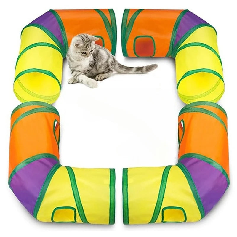Can Be Freely Spliced Together Cat Rainbow Tunnel L-shaped Channel Can Be Folded Stored Rested Played and Universal Toy