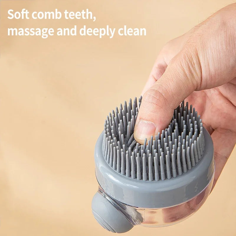 Soft Safety Bathroom Gloves Puppy Dog Cat Bath Massage Gloves Brush Silicone Comb with Shampoo Box Massager Comb Grooming Shower Brush