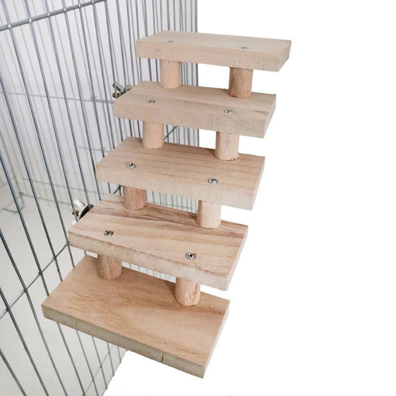 Ferret Hamster Small Animals Parrot Perch Climbing Stairs Exercise Toys Ladder Bridge Hamster Chew