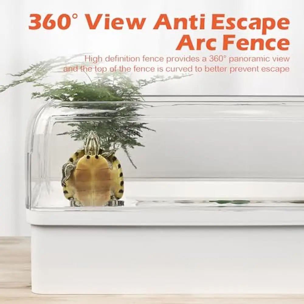 Aquatic Turtle Tank Habitat Kit Enclosure Hideout Basking Platform Drainage Plant Multi Function Area Layout Constraint Minimum