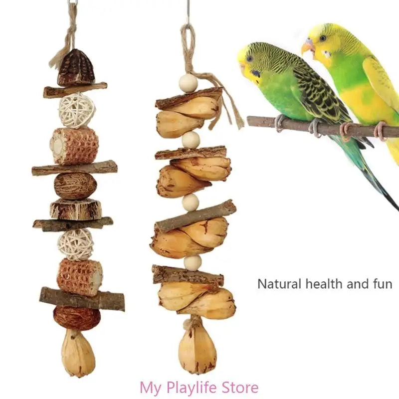 Colorful Block Bird Beak Grinding Toy Promotes Beak Health and Long Periods Entertainment for Parrot Bird Training