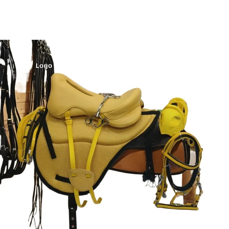 Sports endurance saddle seat, fully equipped leather horse endurance saddle design color optional