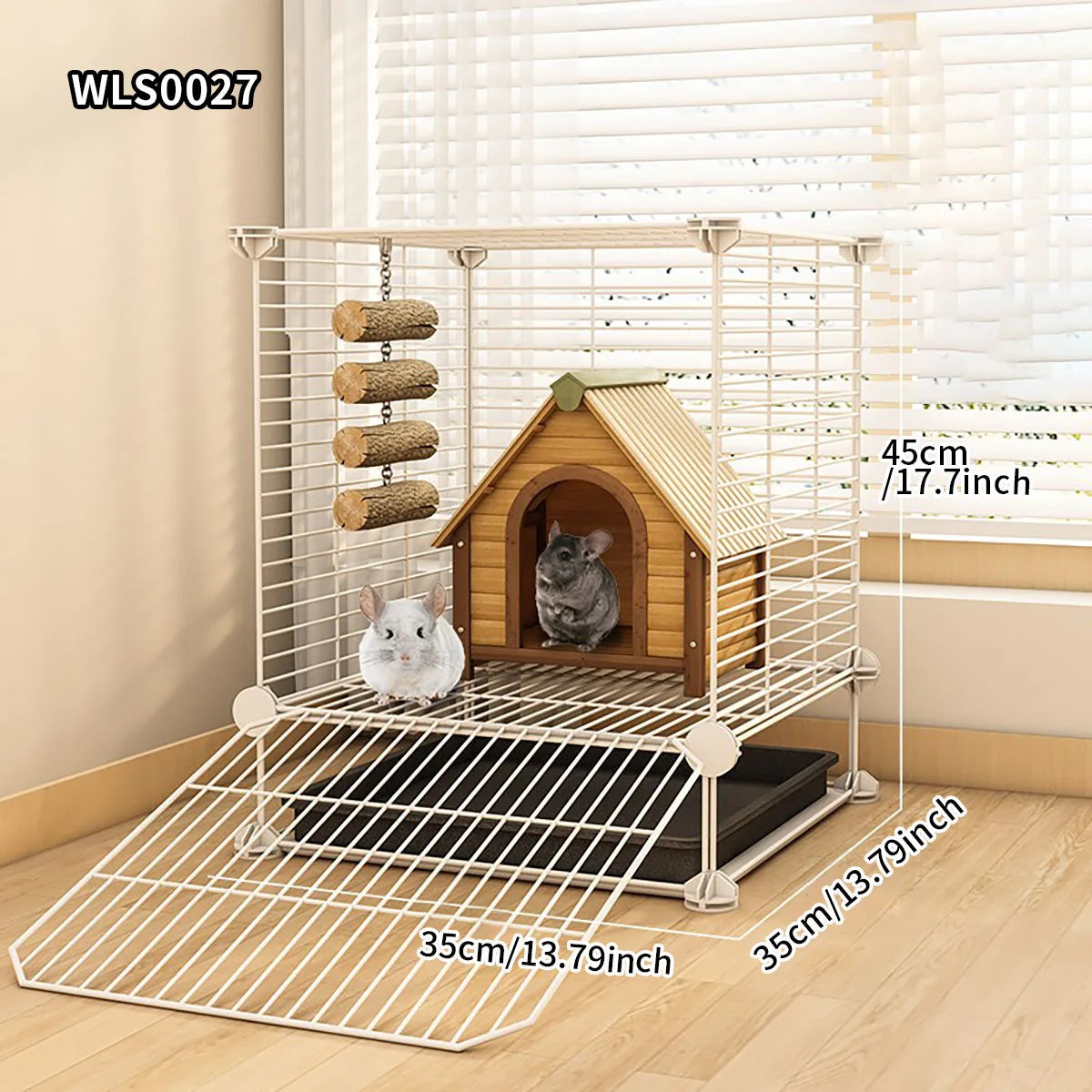 Small Animal Cage for Home Use with Toilet, Large Rabbit Cage, Sugar Glider Breeding Squirrel Cage with Tray