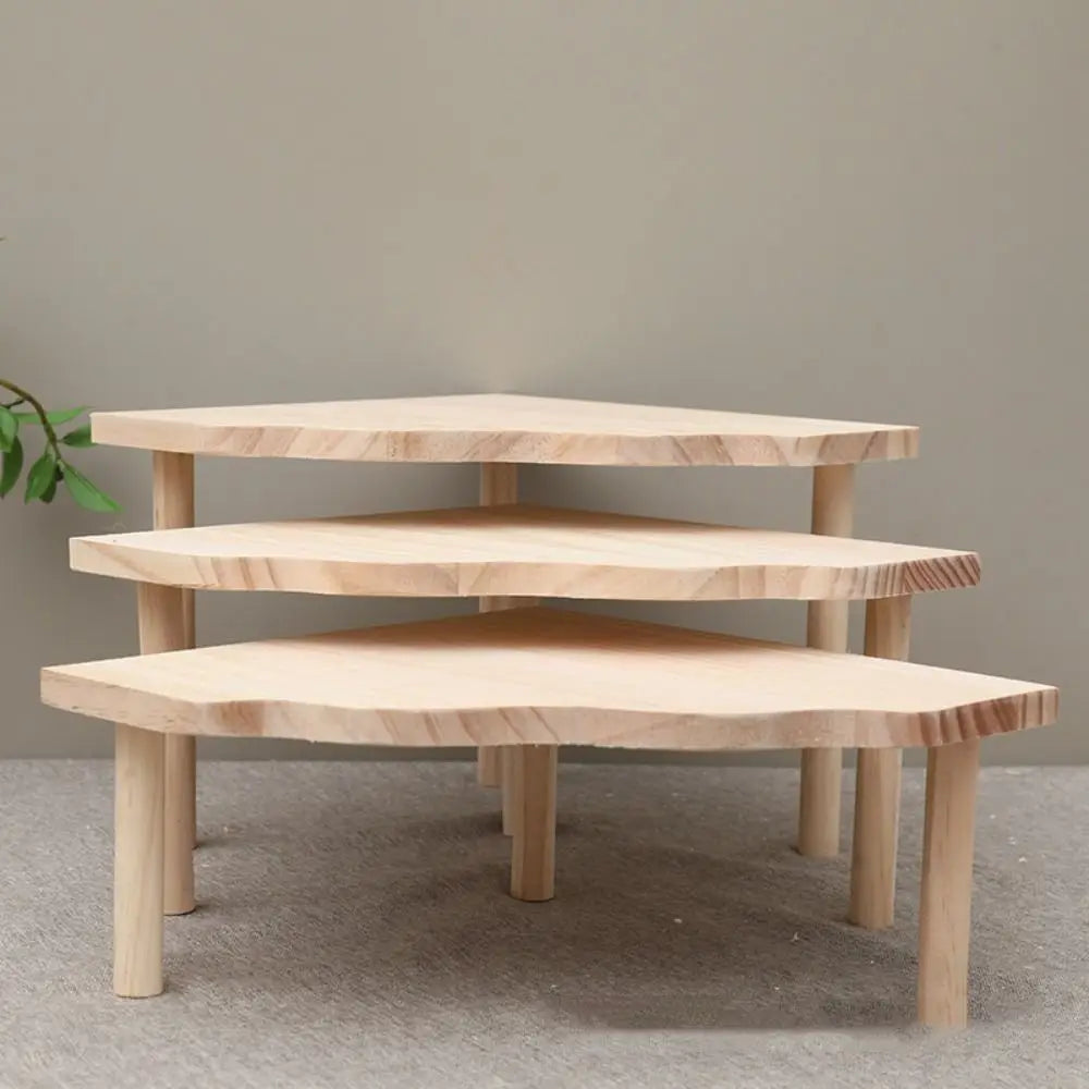 Wooden Hamster Platform Jumping Board Playground Small Pets Playing Stand Funny Fanshaped Table Hamster Climbing Toy