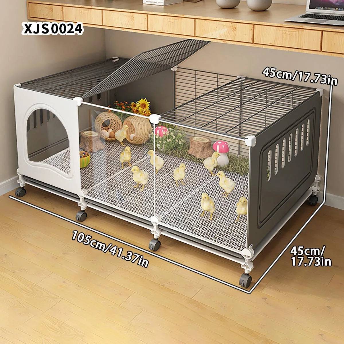 Encrypted Chicken Cage Large Household Indoor and Outdoor Anti-Yellow Rat Wolf Rutin Chicken Coop with Feces Tray Breeding Cage Duck and Goose Cage