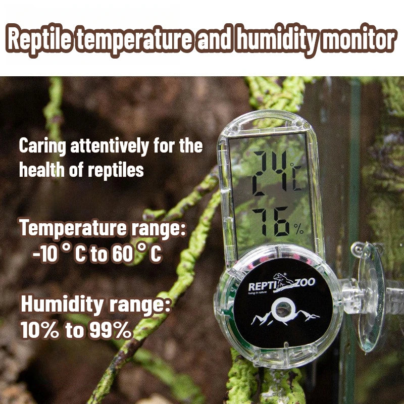 Climbing pet thermometer palace lizard horned frog tortoise reptile feeding box thermometer