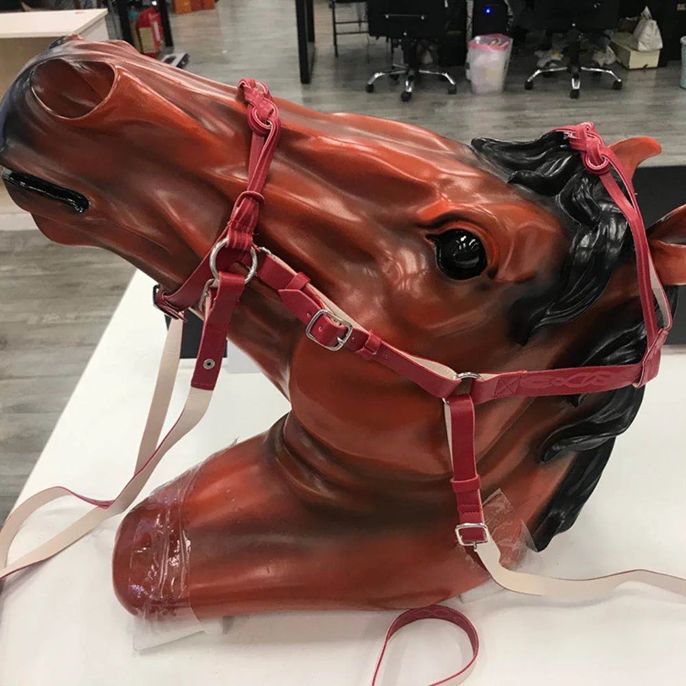 PU Leather Horses Bridle Halters Comfortable Protecting Horse Skin Horse Rein Harness Adjustable Durable Horse Head Curtain