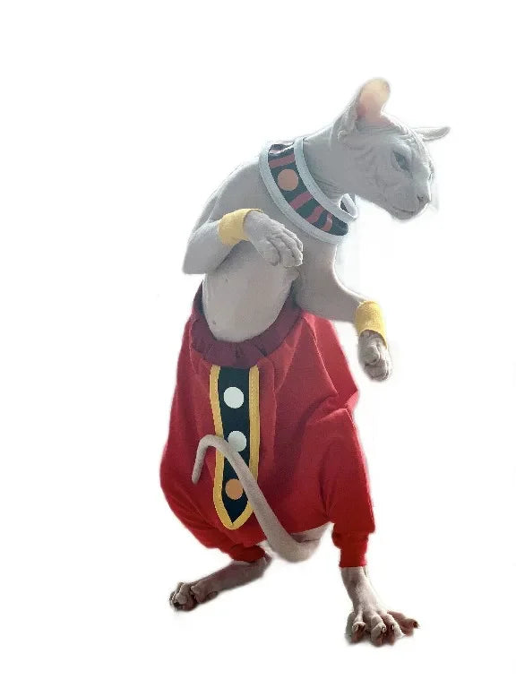 Handmade Sphinx Cosplay Cat Costumes Hairless Cat Clothes Cats Costumes Crotch-Proof Trousers Cat Clothes