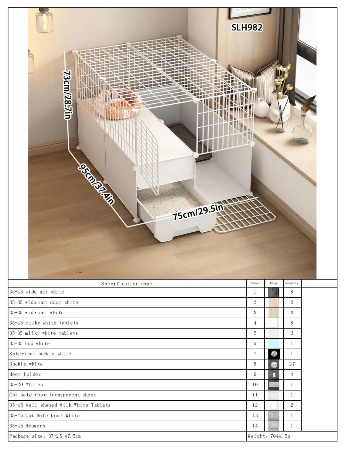 Rabbit Cage Guinea Pig Hamster House Large Villa Tray Rabbit Nest