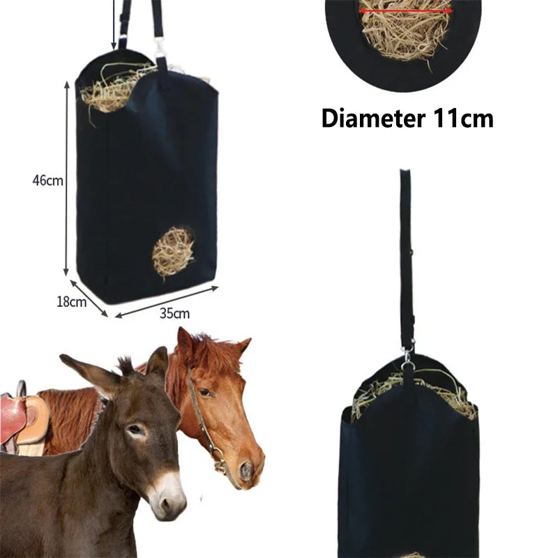 Large Capacity Hay Bag Outdoor Slow Feeding Horse Hay Storage Bag Portable Stable Feeder Horse Care Products Hay Net
