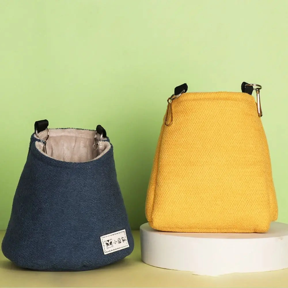 Opening Winter Sugar Glider Pouch Cloth/Plush Soft Squirrel Bed Cage with Hook Comfortable Hamster Hanging Bed
