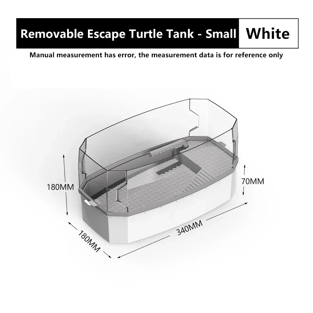 Reptile Turtle Vivarium Box with Basking Platform Tortoises Aquarium Tank Transparent Anti-Escape Cage Home Aquariums