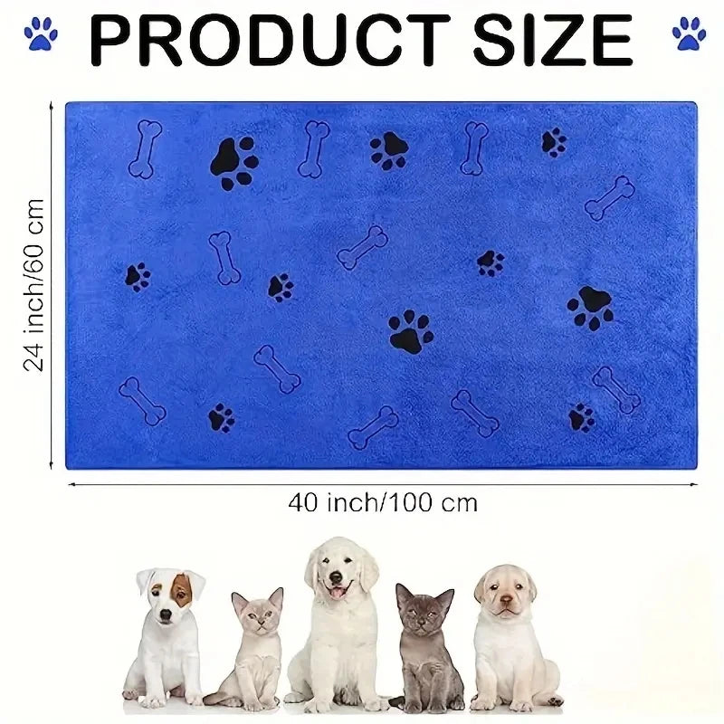 2pcs Soft Microfiber Dog Towels - Quick Dry, Absorbent Pet Bath & Grooming Towels For Dogs Pet Bath Drying Towels