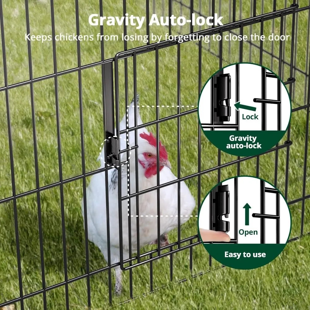 Chicken Coop 86"×40" Chicken Run Pen for Yard with Cover Outdoor Metal Portable Chicken Tractor Cage Enclosure Crate Outside