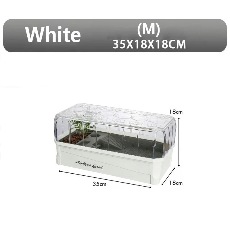 Integrated Turtle Tank Feeding Box Amphibious Tank Cage Plastic Transparent Turtle Tank House Amphibian and Reptile Habitat