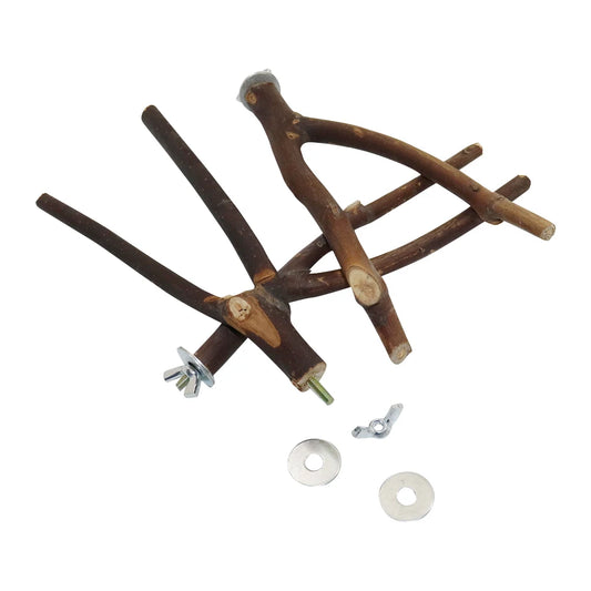 1 Pc Pet Bird Tree Fork Stand 15cm Parrot Log Branch Stand Bird Toy Hamster Small Animal Perch Bird Stand Natural Accessories