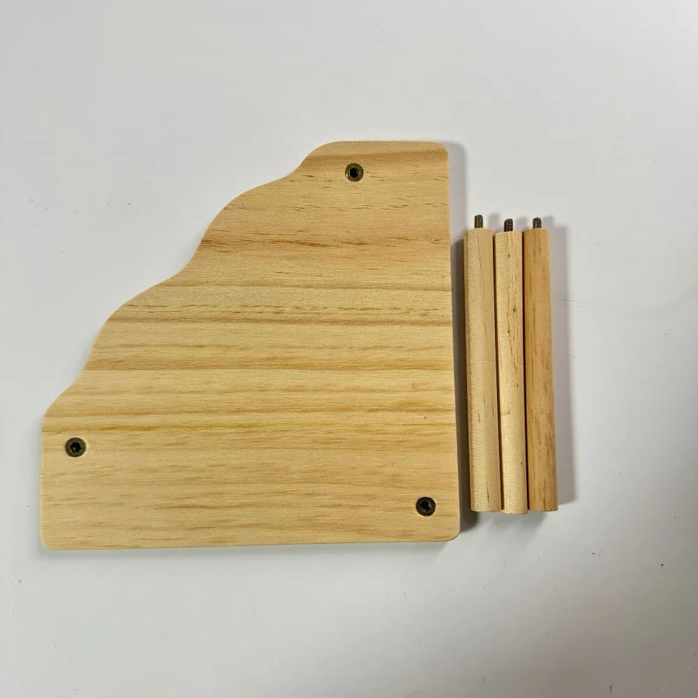 Wooden Hamster Platform Jumping Board Playground Small Pets Playing Stand Funny Fanshaped Table Hamster Climbing Toy