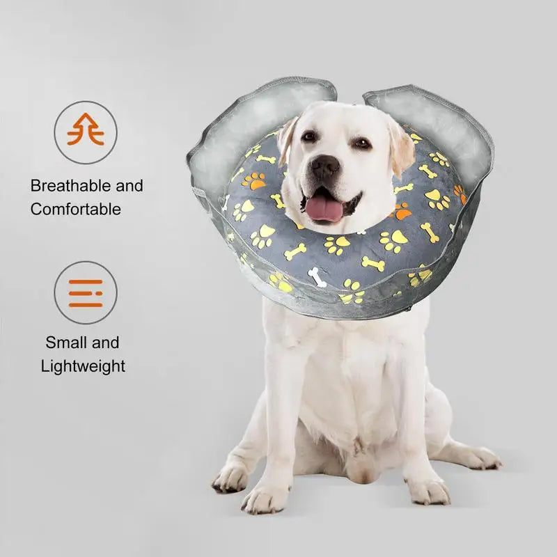 Inflatable Collar Anti-bite Injury Elizabethan Collar For Dogs Cat Recovery Neck Wound Protective Accessories