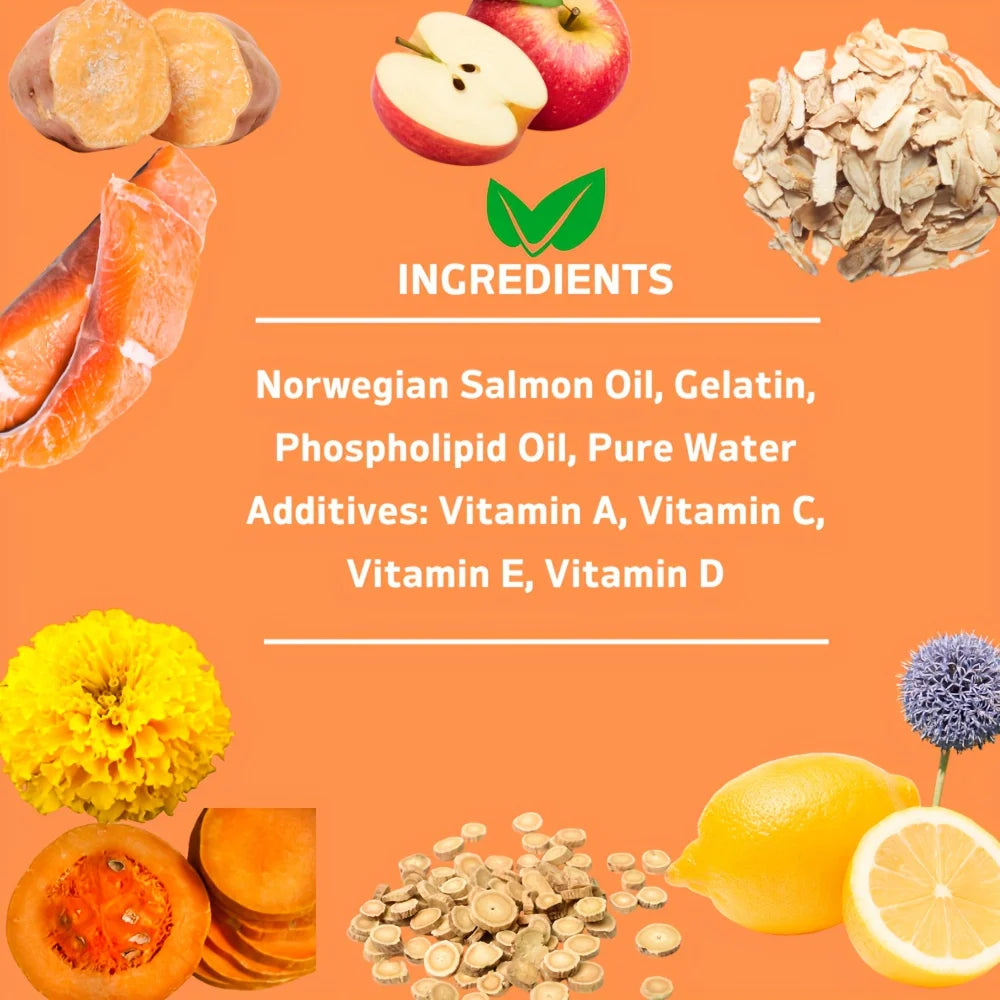 60 Capsules Amazing Omega 3 Fish Oil for Dogs and Cats - Omega 3 for Shedding and Skin Health For Dry Skin