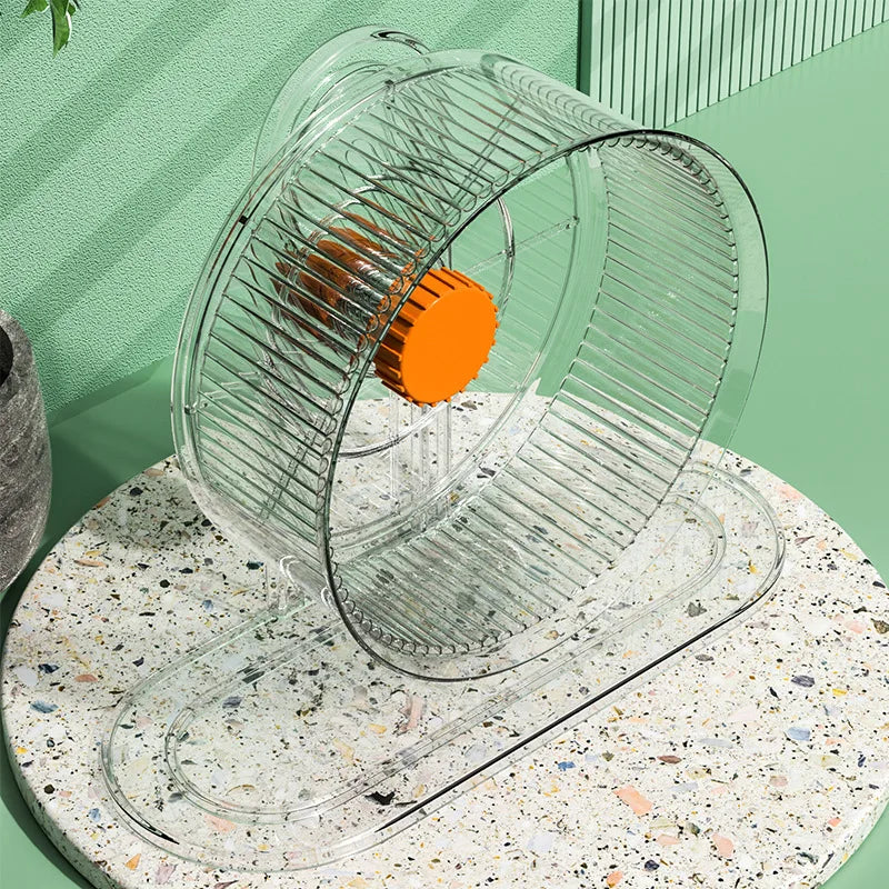 Hamster Silent Exercise Wheel - Dual ABEC-7 Bearings & Adjustable Stand, Extra Wide 28cm for Syrian/ Roborovski hamster, Anti-Shock Base