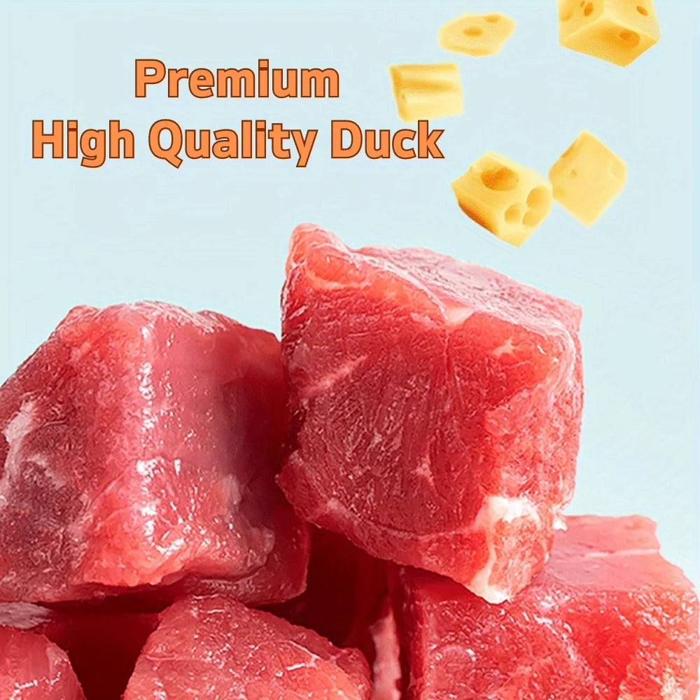 7.05oz/14.11oz (200g/400g) Milk Cheese Duck Jerky, All Natural Ingredients, Natural Dog Treats, Healthy, Easily Digestible