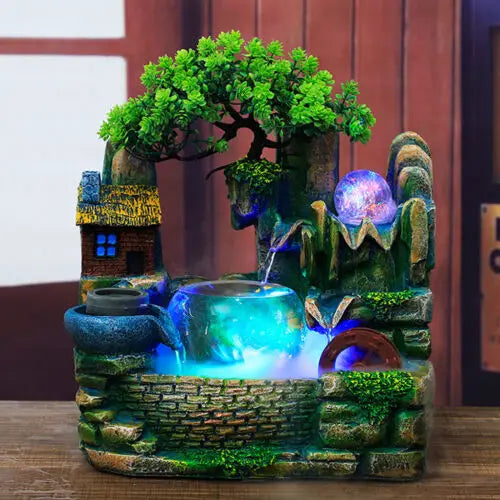 Desktop Fountain Waterfall Fish Bowl