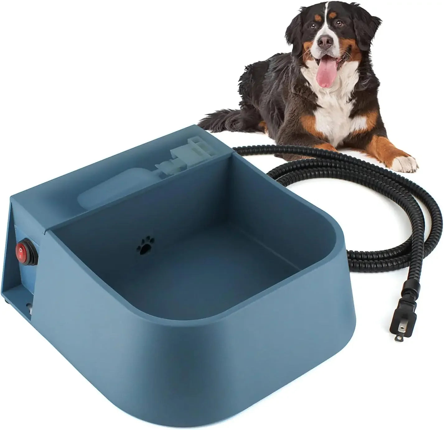 Heated Automatic Water Bowl for Dogs, Heated Dog Automatic Filling Outdoor Bowl, Heated Auto Waterer for Dog, Cats, Chicken, Animals