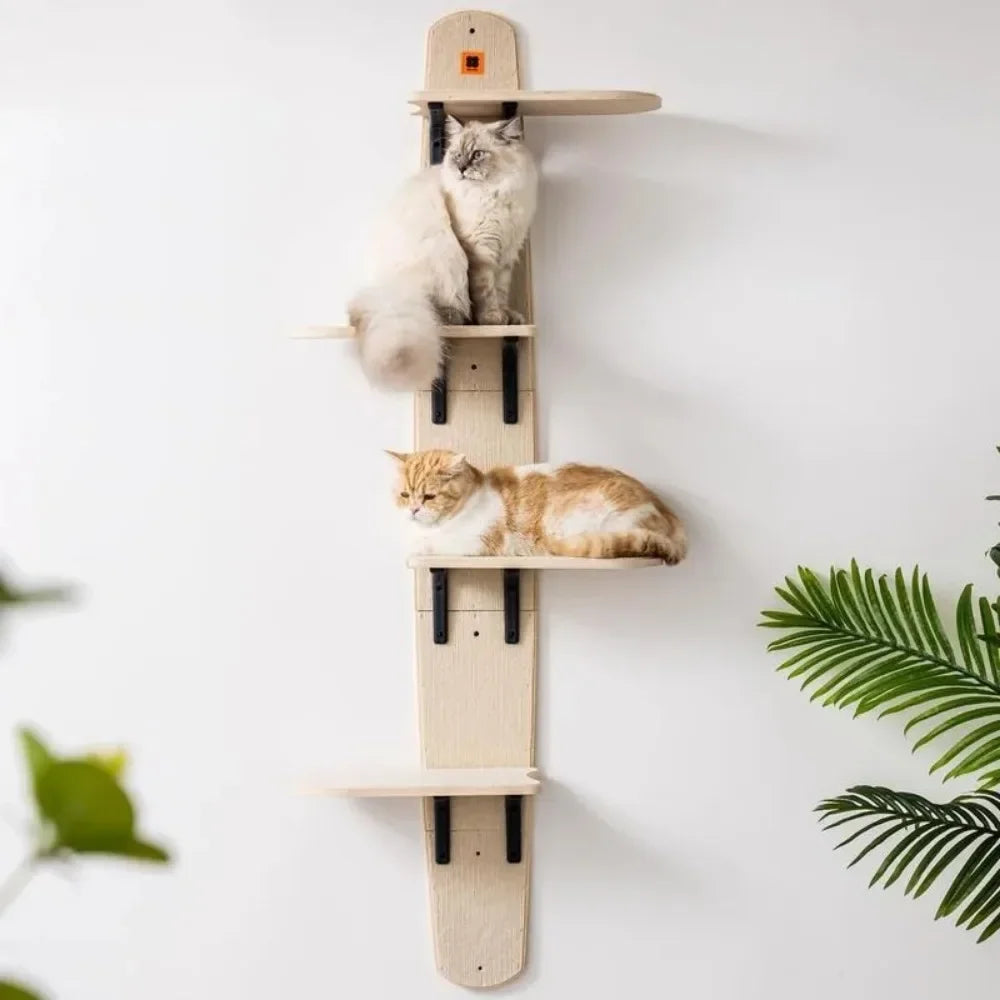 58 4-Levels Door Mounted Hanging Cat Climber Vertical Cat Tree Tower with Carpeted Plank for Indoor Cats