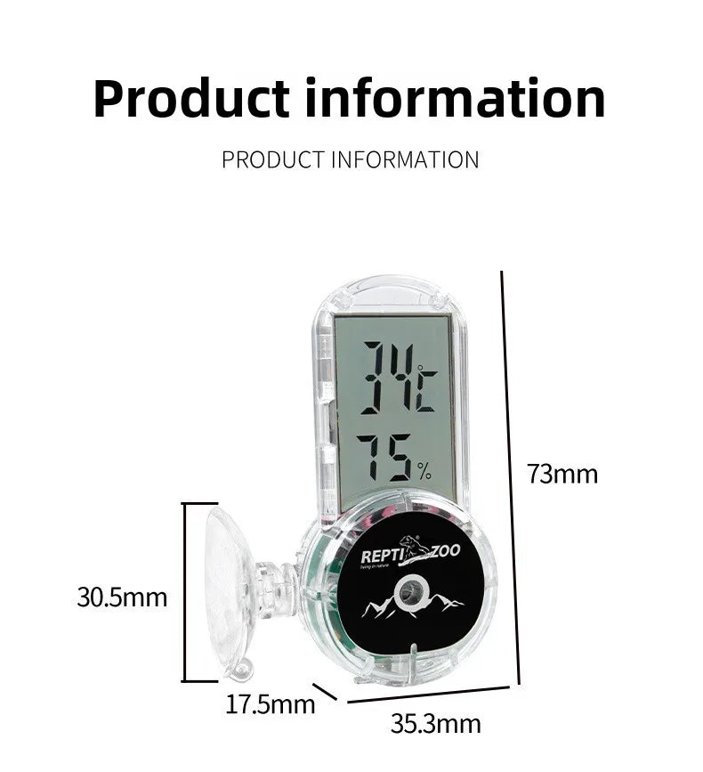 Climbing pet thermometer palace lizard horned frog tortoise reptile feeding box thermometer