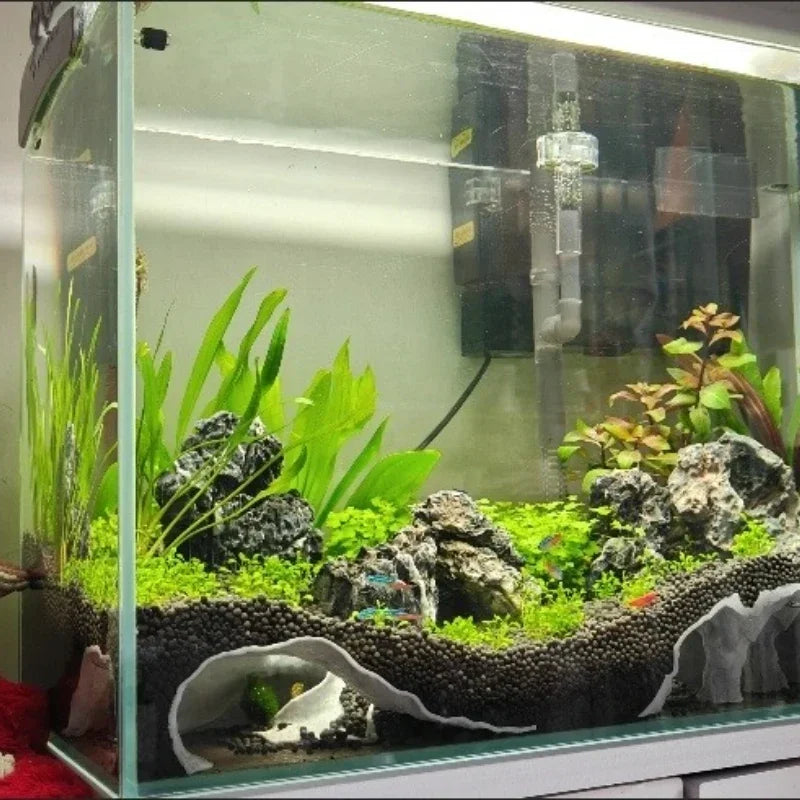Fish Tank Underwater Palace Hiding Cave for Fish Shrimp Reptiles Shelter, Landscaping Ornaments 3D Printed Aquarium Decorations