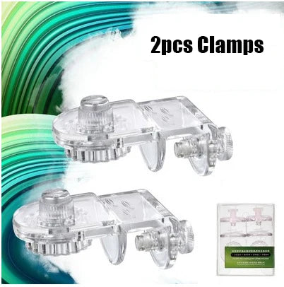 Aquarium Accessories Fish Tank Net Holder Acrylic Transparent PP Anti-Jump Net Clamp Fixed Clip Aquarium Cover Holder Clips