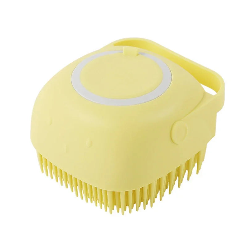 Soft Safety Bathroom Gloves Puppy Dog Cat Bath Massage Gloves Brush Silicone Comb with Shampoo Box Massager Comb Grooming Shower Brush