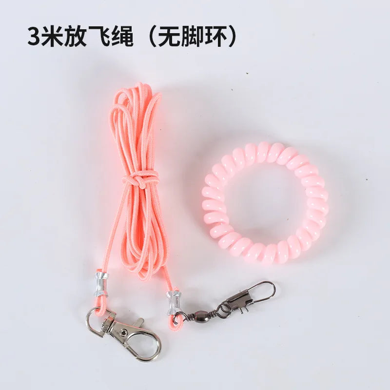 Parrot Bird Flying Training Leash Ultra-light Flexible Rope Anti-bite Leg Ring Harness Outdoor Macaw Cockatiel Starling