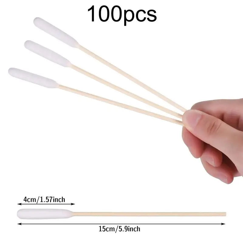 100Pcs Pet Ear Cleaner Cotton Buds Animal Ear Cleaner Big Cotton Swab Sticks Cotton Buds For Cat Dog Ear Wax Removal