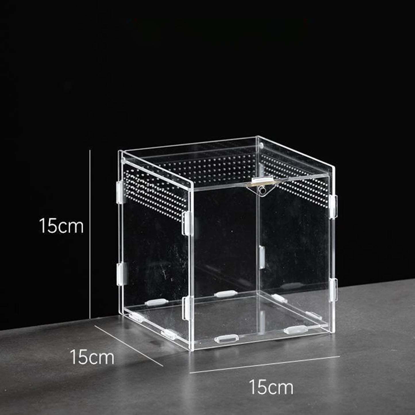 Acrylic Transparent Reptile Terrarium Breeding Box Turtle Cage Nano Arboreal Tarantula Bearded Dragon Reptiles Habitat